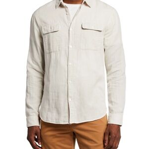 Vince Classic Fit Cream Shirt
